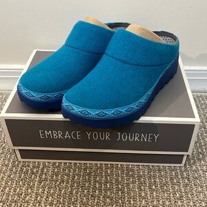 Dansko Lucie Wool Blend Slipper Blue Size 39 (8.5)